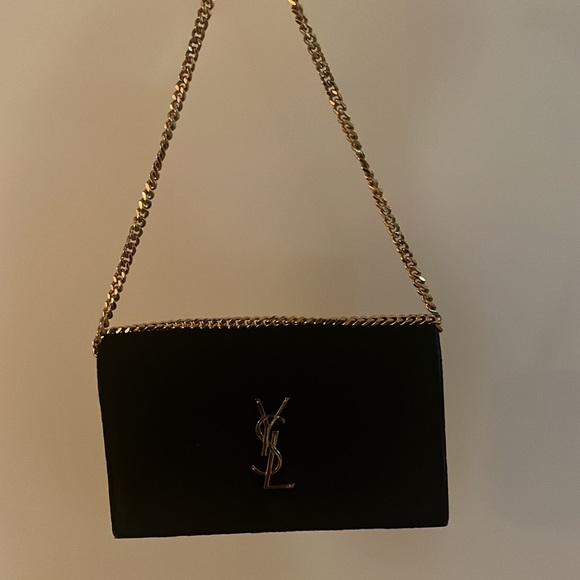 Yves Saint Laurent black velvet cross body bag/WOC - Picture 11 of 17